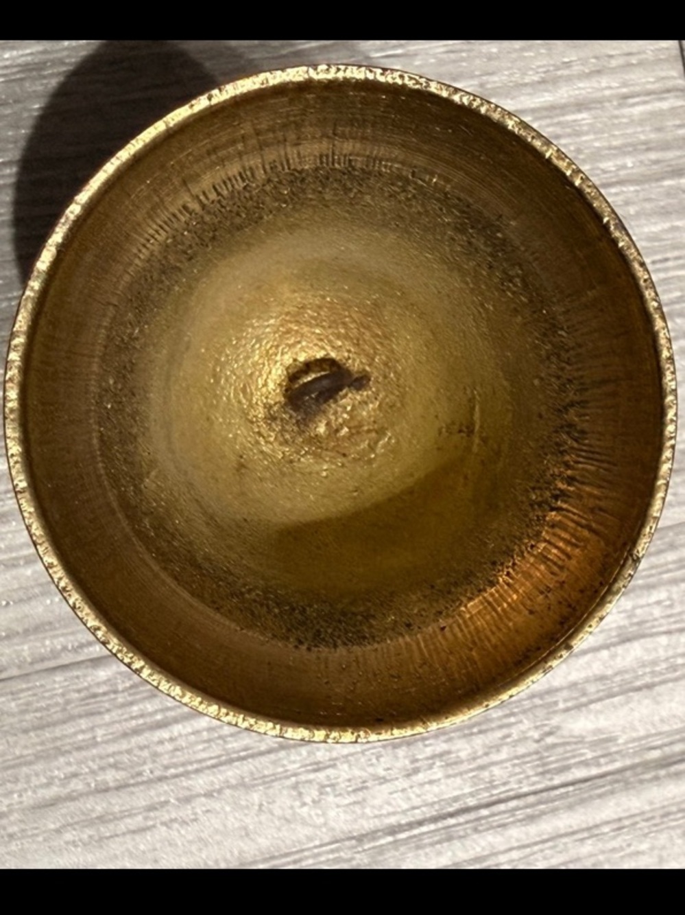 Imported Vintage Hand-Engraved Brass Candlestick Holder – 9.5” Tall - Picture 10 of 11